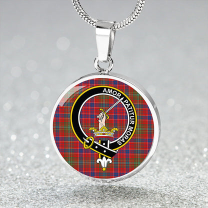 Lumsden Modern Tartan Crest Circle Necklace