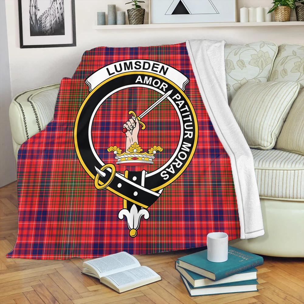 Lumsden Modern Tartan Crest Premium Blanket