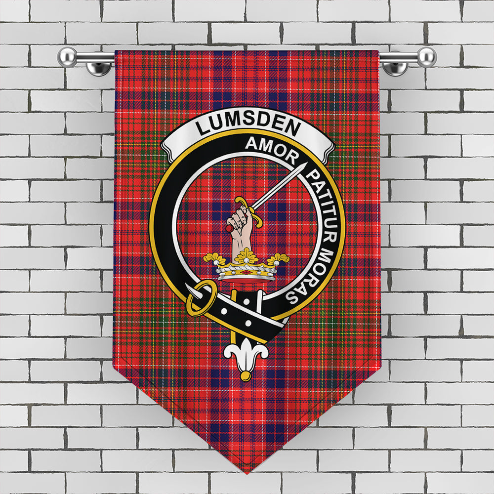 Lumsden Modern Tartan Crest Gonfalon