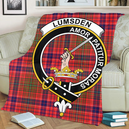 Lumsden Modern Tartan Crest Premium Blanket