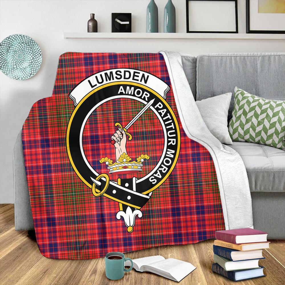 Lumsden Modern Tartan Crest Premium Blanket