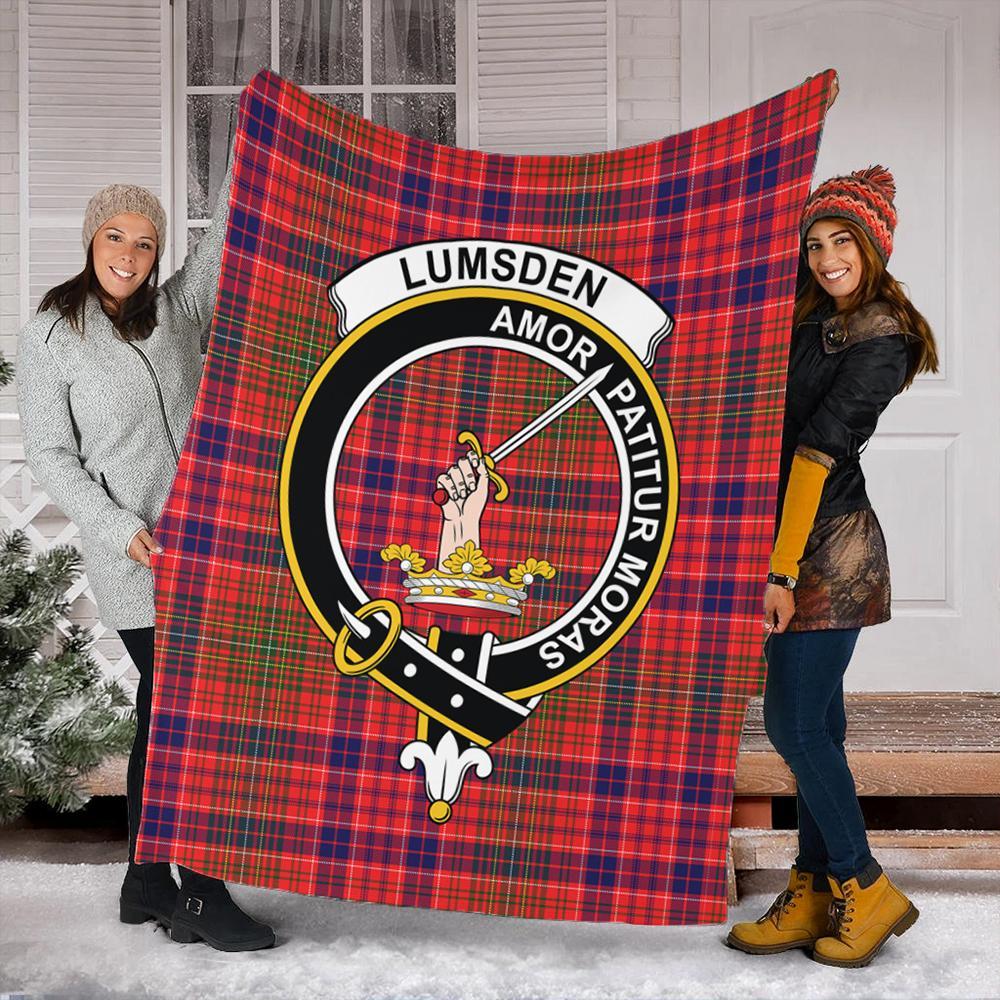 Lumsden Modern Tartan Crest Premium Blanket