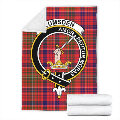 Lumsden Modern Tartan Crest Premium Blanket