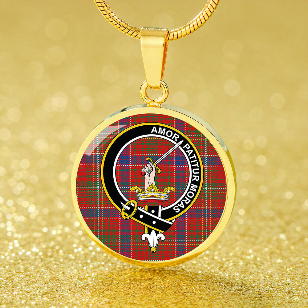 Lumsden Waistcoat Modern Tartan Crest Circle Necklace