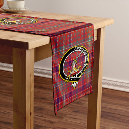 Lumsden Waistcoat Weathered Tartan Crest Table Runner