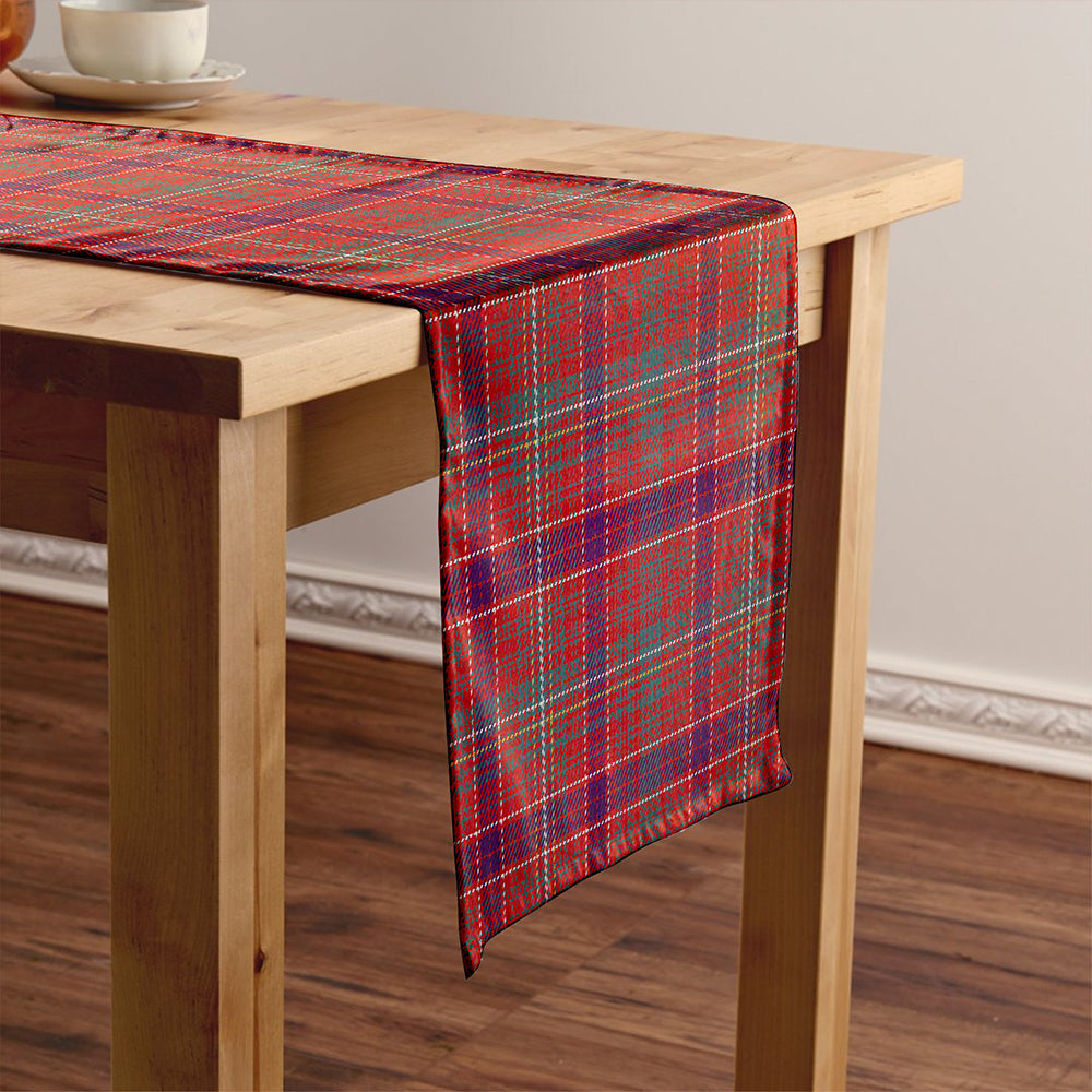 Lumsden Waistcoat Weathered Tartan Crest Table Runner