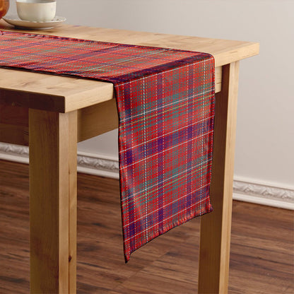 Lumsden Waistcoat Weathered Tartan Crest Table Runner