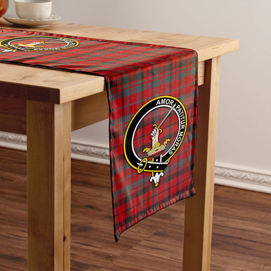 Lumsden of Kintore Weathered Tartan Crest Table Runner