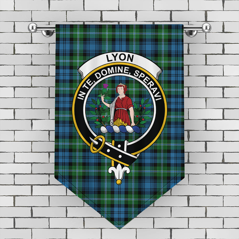 Lyon Clan Tartan Crest Gonfalon