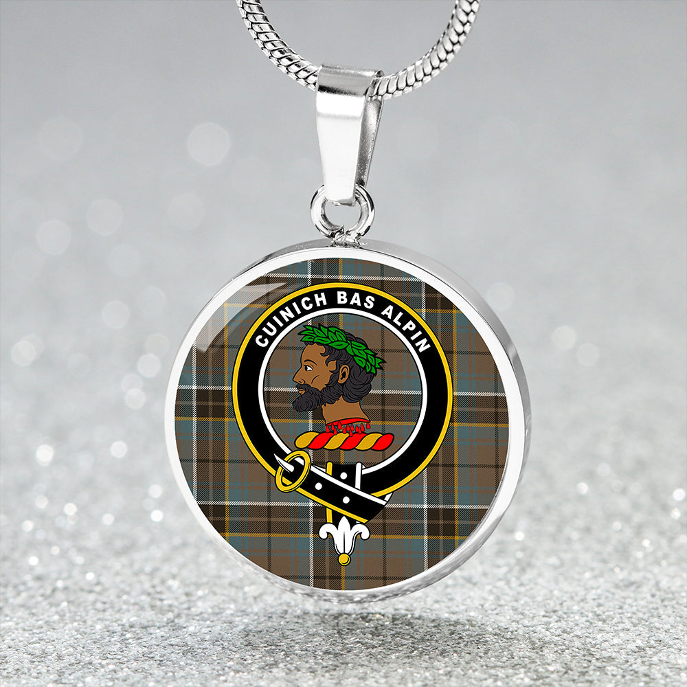 MacAlpine Weathered Tartan Crest Circle Necklace – Tartan Clans
