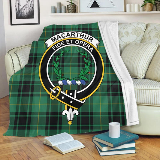 MacArthur Ancient Tartan Crest Premium Blanket