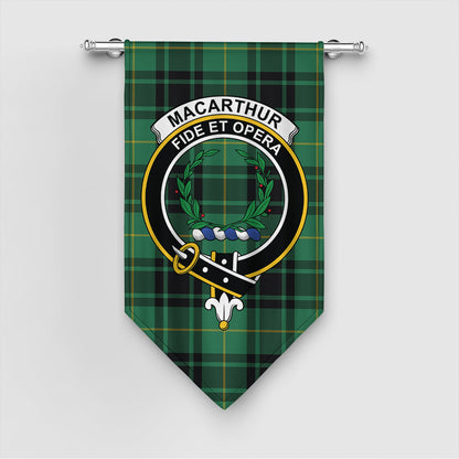 MacArthur Ancient Tartan Crest Gonfalon