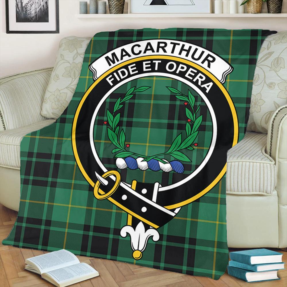 MacArthur Ancient Tartan Crest Premium Blanket