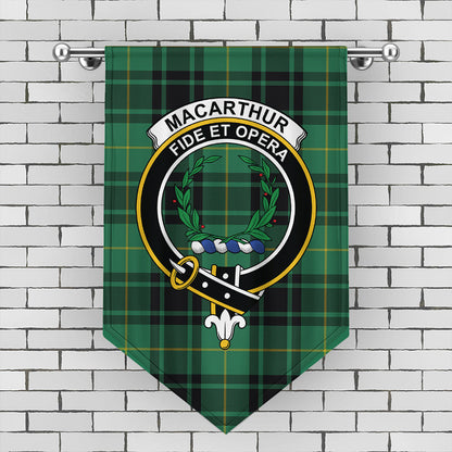 MacArthur Ancient Tartan Crest Gonfalon