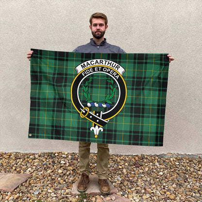 MacArthur Ancient Tartan Classic Crest House Flag