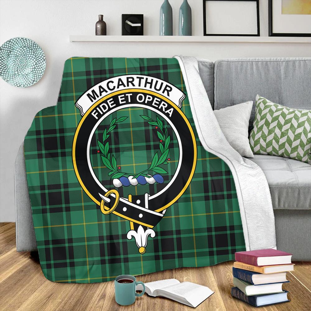 MacArthur Ancient Tartan Crest Premium Blanket