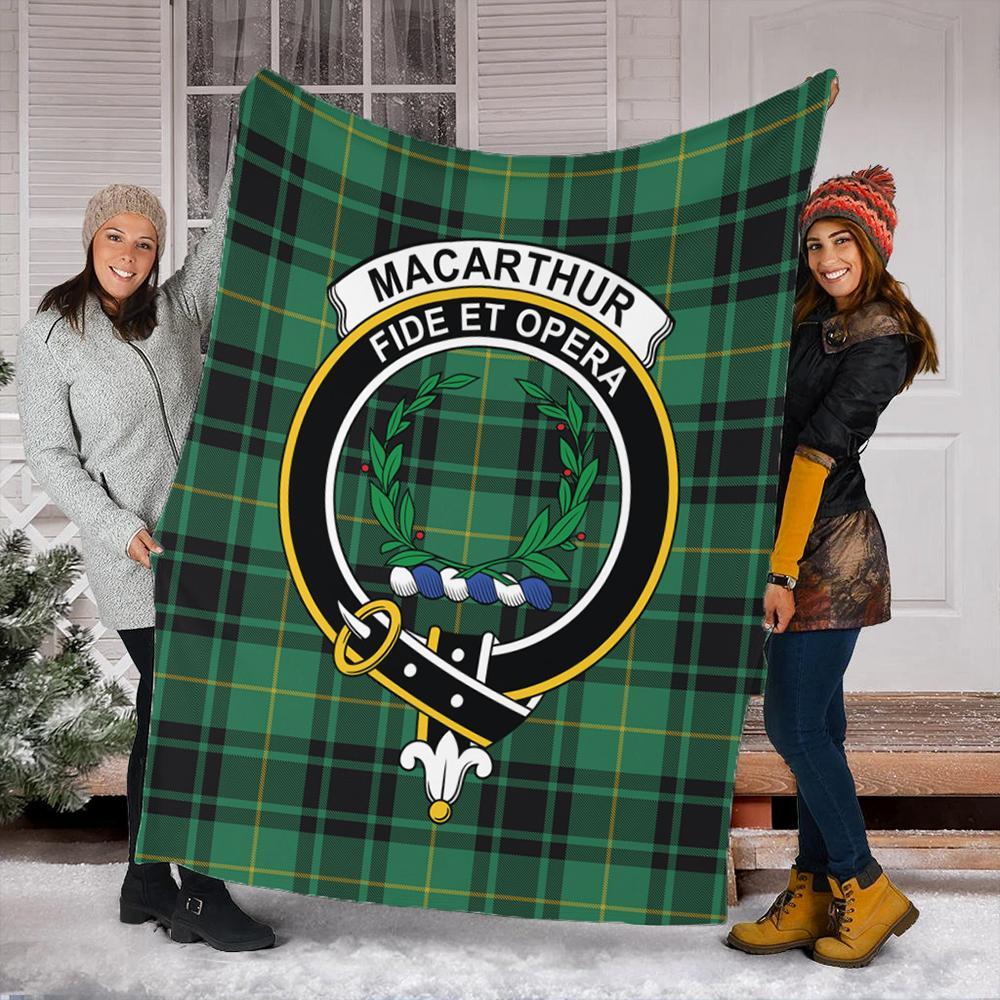 MacArthur Ancient Tartan Crest Premium Blanket