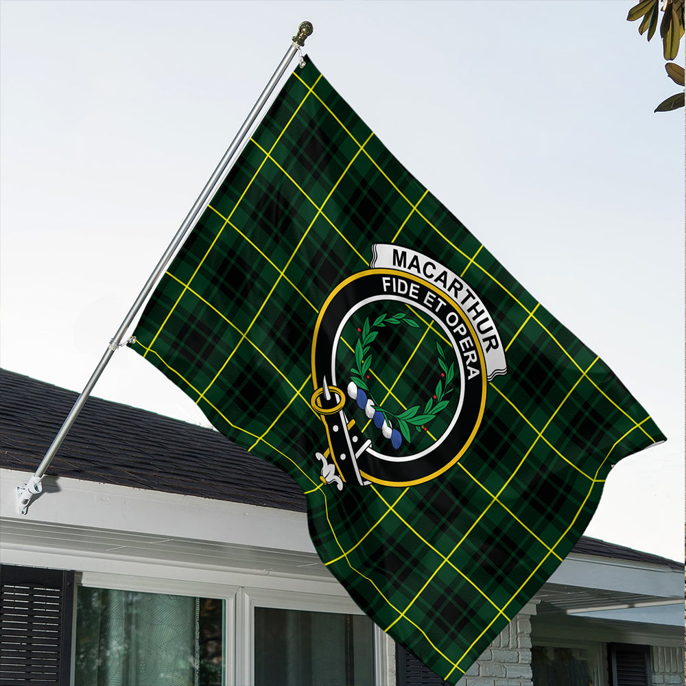 MacArthur Modern Tartan Classic Crest House Flag