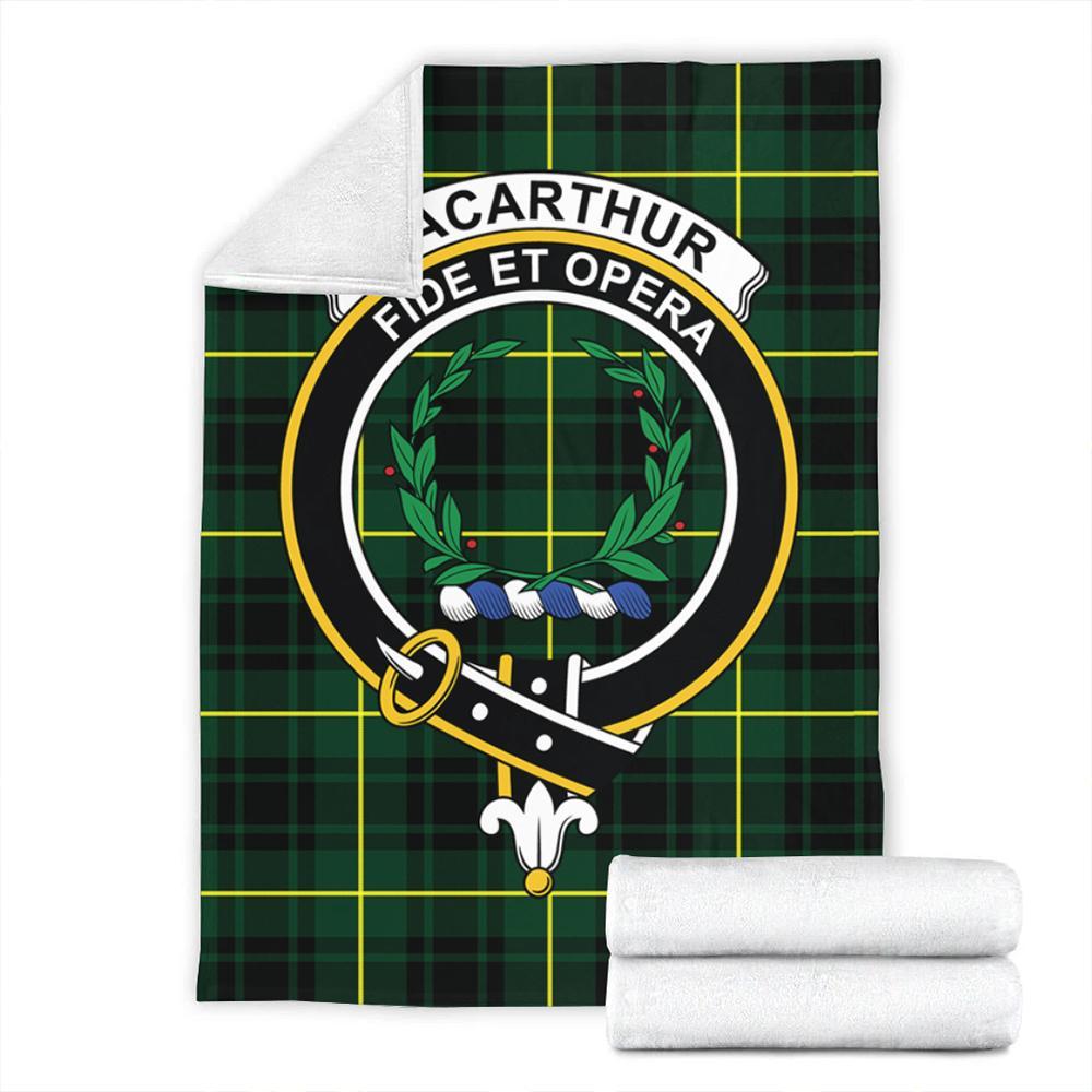 MacArthur Modern Tartan Crest Premium Blanket