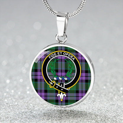 MacArthur of Milton Ancient Tartan Crest Circle Necklace