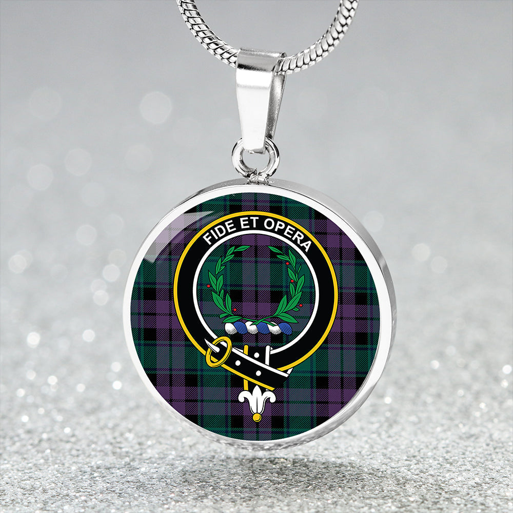 MacArthur of Milton Modern Tartan Crest Circle Necklace