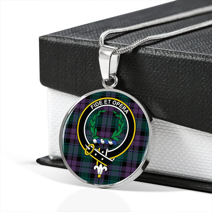 MacArthur of Milton Modern Tartan Crest Circle Necklace