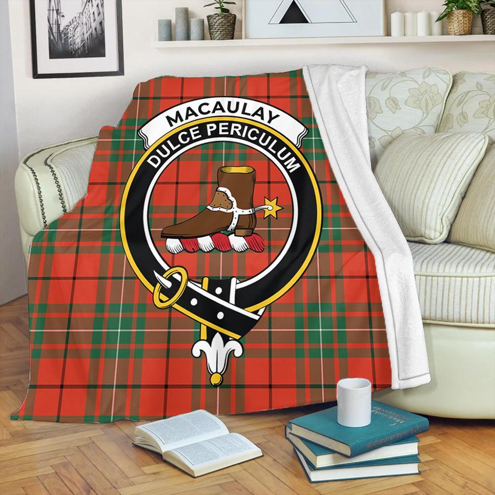 MacAulay Ancient Tartan Crest Premium Blanket