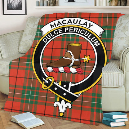 MacAulay Ancient Tartan Crest Premium Blanket