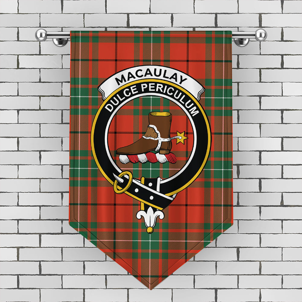 MacAulay Ancient Tartan Crest Gonfalon