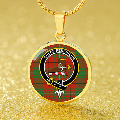 MacAulay Ancient Tartan Crest Circle Necklace