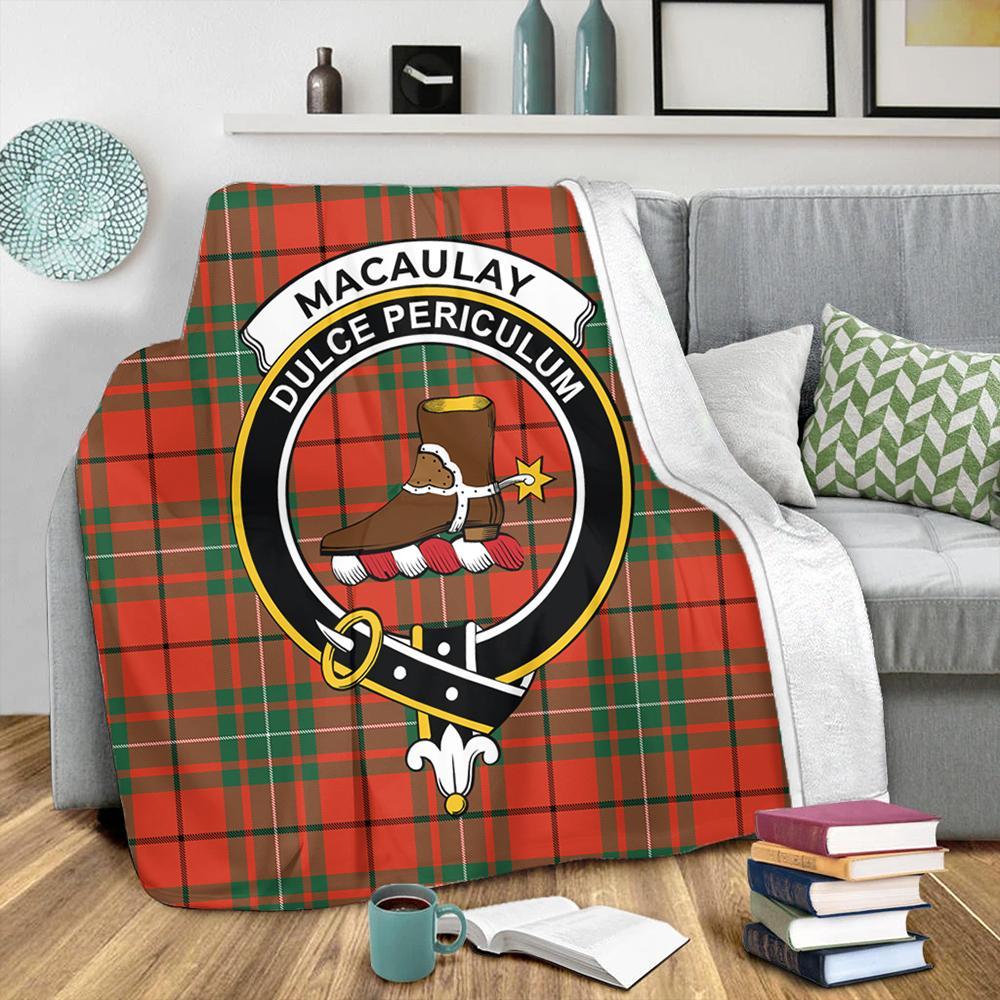 MacAulay Ancient Tartan Crest Premium Blanket