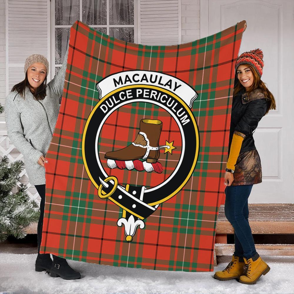 MacAulay Ancient Tartan Crest Premium Blanket