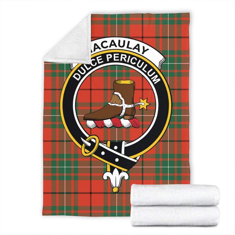 MacAulay Ancient Tartan Crest Premium Blanket