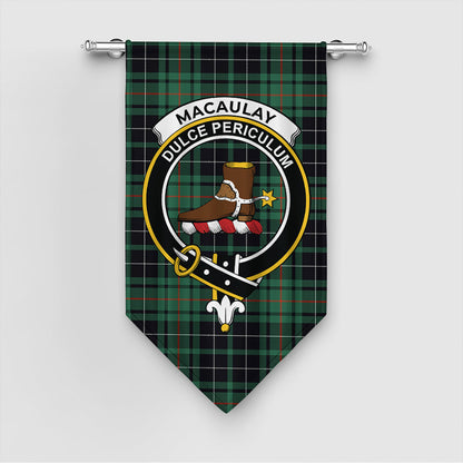 MacAulay Hunting Ancient Tartan Crest Gonfalon