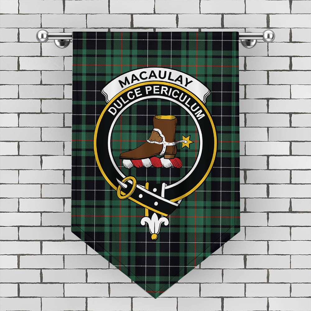 MacAulay Hunting Ancient Tartan Crest Gonfalon