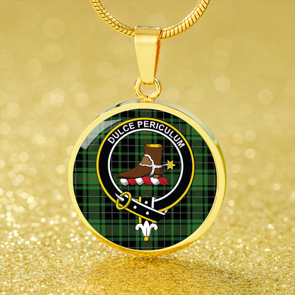 MacAulay Hunting Ancient Tartan Crest Circle Necklace