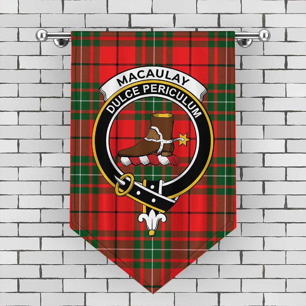 MacAulay Modern Tartan Crest Gonfalon