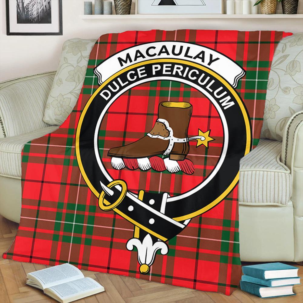 MacAulay Modern Tartan Crest Premium Blanket