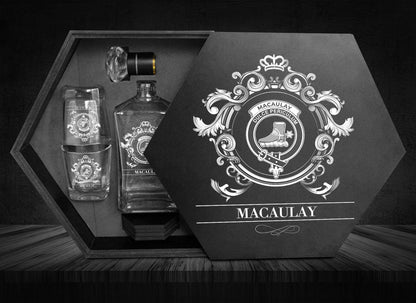 MacAulay Tartan Clan Decanter Set