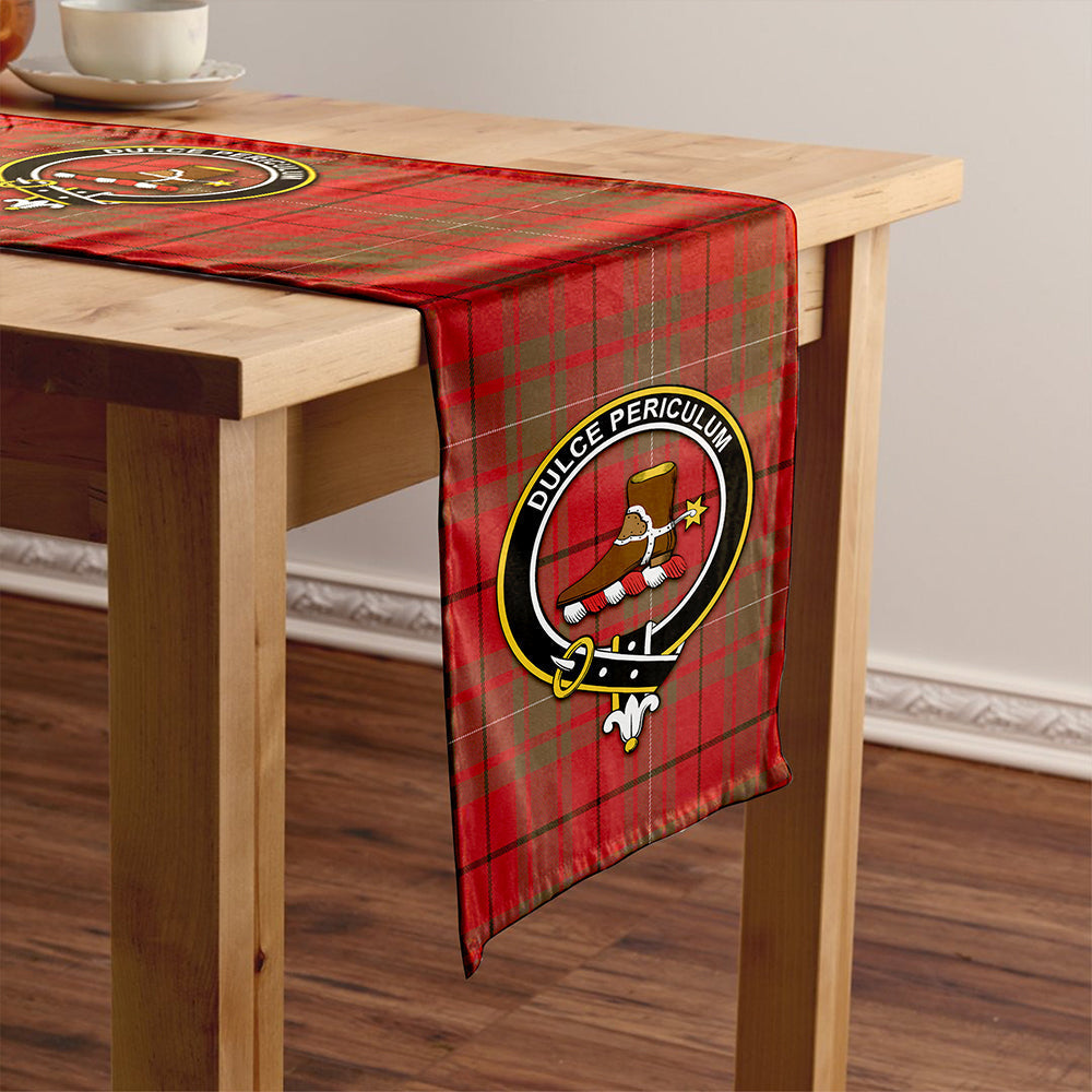 MacAulay Weathered Tartan Crest Table Runner