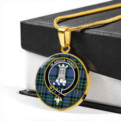 MacCallum of Berwick Ancient Tartan Crest Circle Necklace
