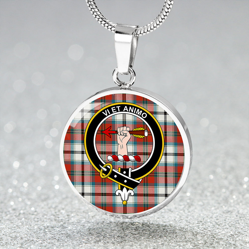 MacCulloch 1746 Dress Ancient Tartan Crest Circle Necklace