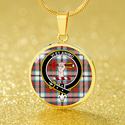 MacCulloch 1746 Dress Ancient Tartan Crest Circle Necklace