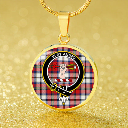 MacCulloch 1746 Dress Modern Tartan Crest Circle Necklace