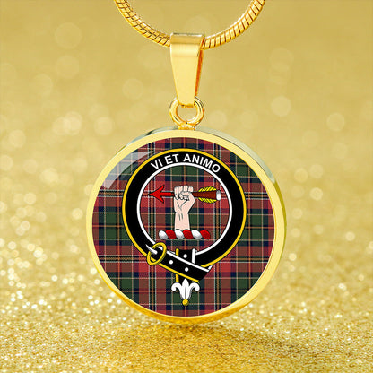 MacCulloch Ancient Tartan Crest Circle Necklace