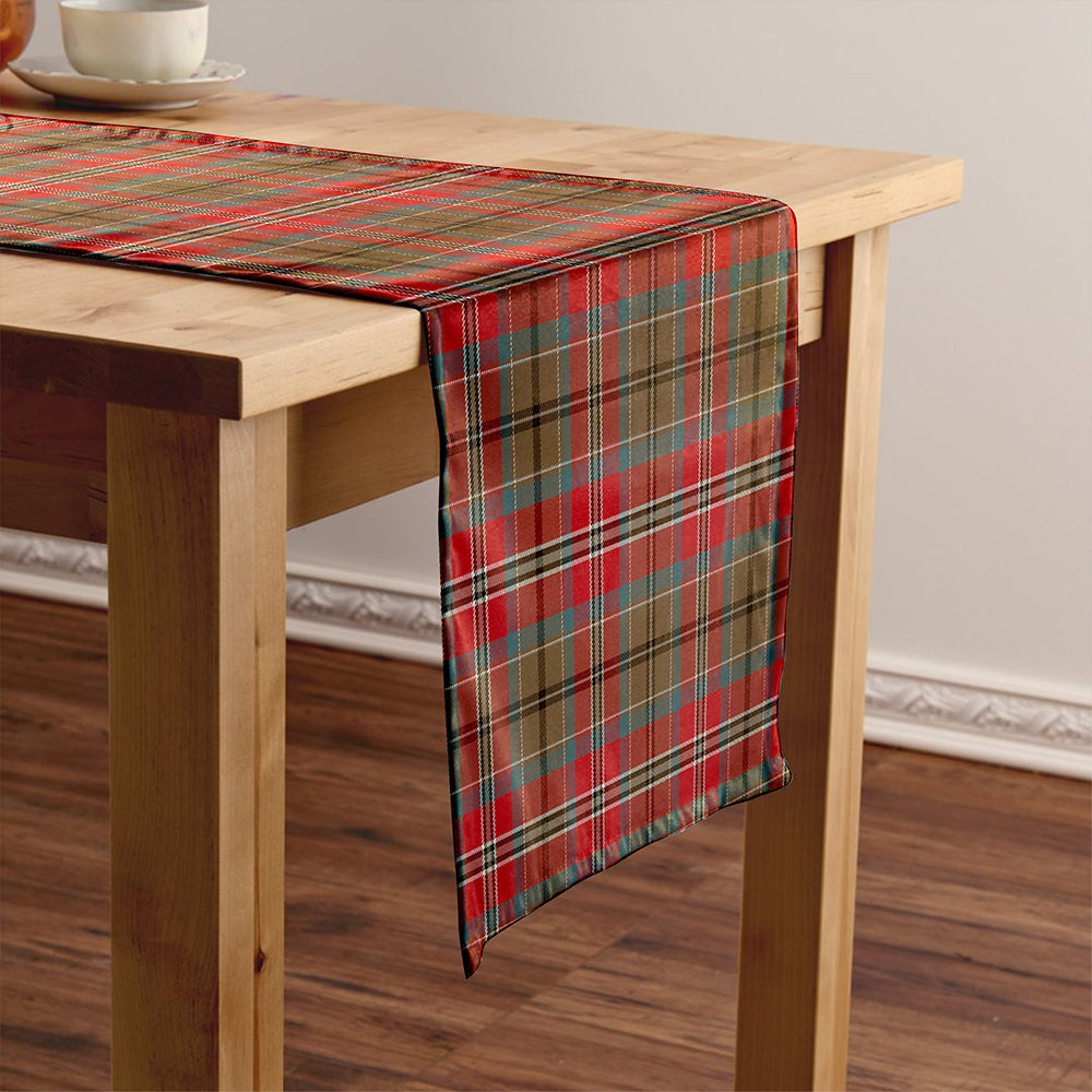 MacCulloch Weathered Tartan Crest Table Runner