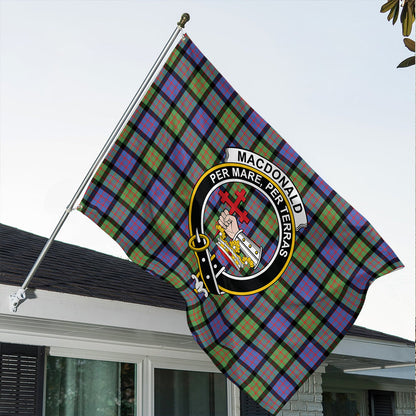 MacDonald Ancient Tartan Classic Crest House Flag