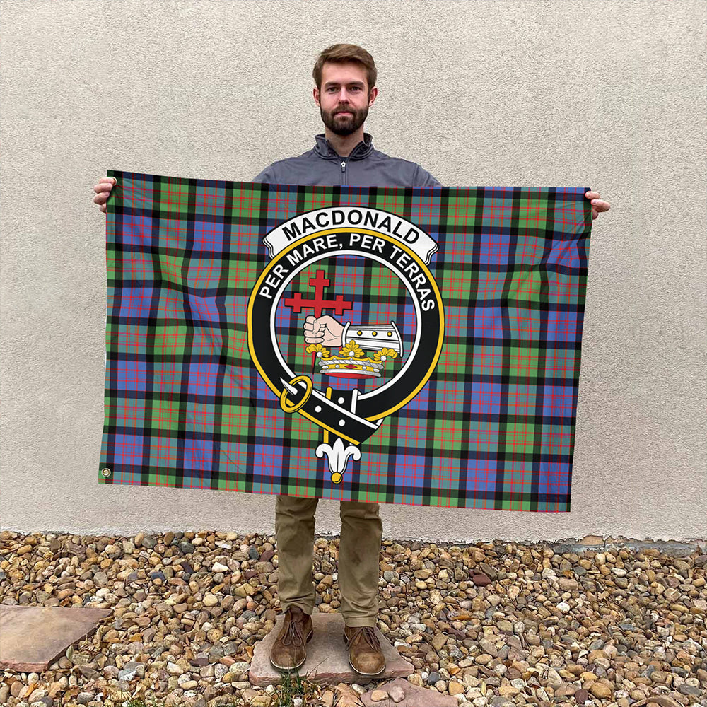 MacDonald Ancient Tartan Classic Crest House Flag