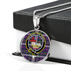 MacDonald Dress Dance (Donald Dress Dance) Tartan Crest Circle Necklace