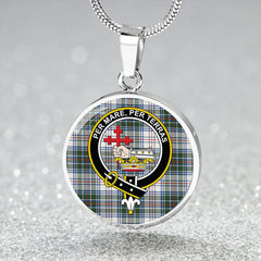 MacDonald Flora Dance (Donald Flora Dance) Tartan Crest Circle Necklace